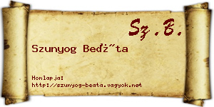 Szunyog Beáta névjegykártya
